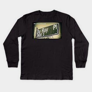 Du Ray Place, Los Angeles, California by Mistah Wilson Kids Long Sleeve T-Shirt